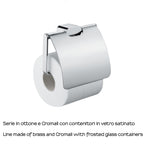 Portarotolo coperto a parete Gedy serie Azzorre - Cromato