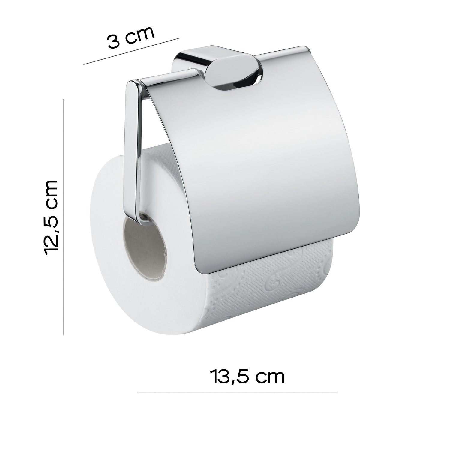 Portarotolo coperto a parete Gedy serie Azzorre - Cromato