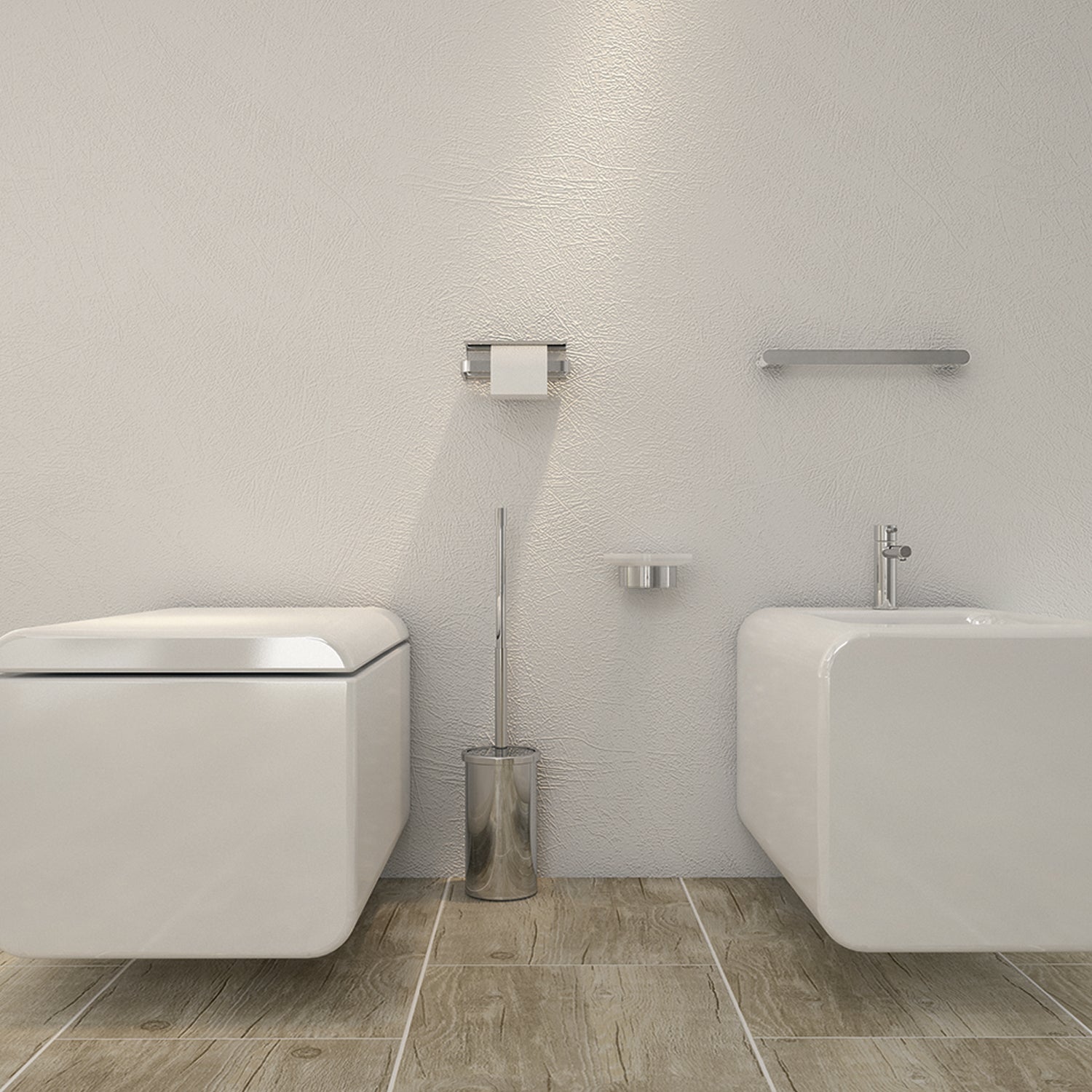 Portarotolo coperto a parete Gedy serie Azzorre - Cromato