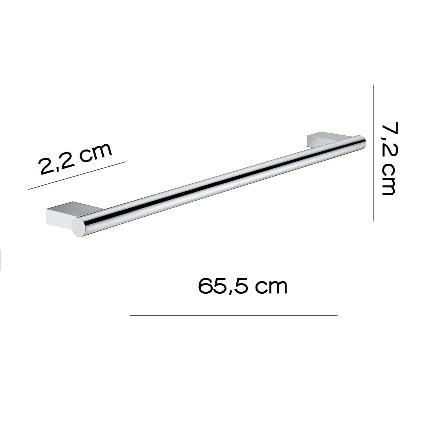 Portasalviette 65 cm in ottone e Cromall Gedy serie Canarie - Cromato