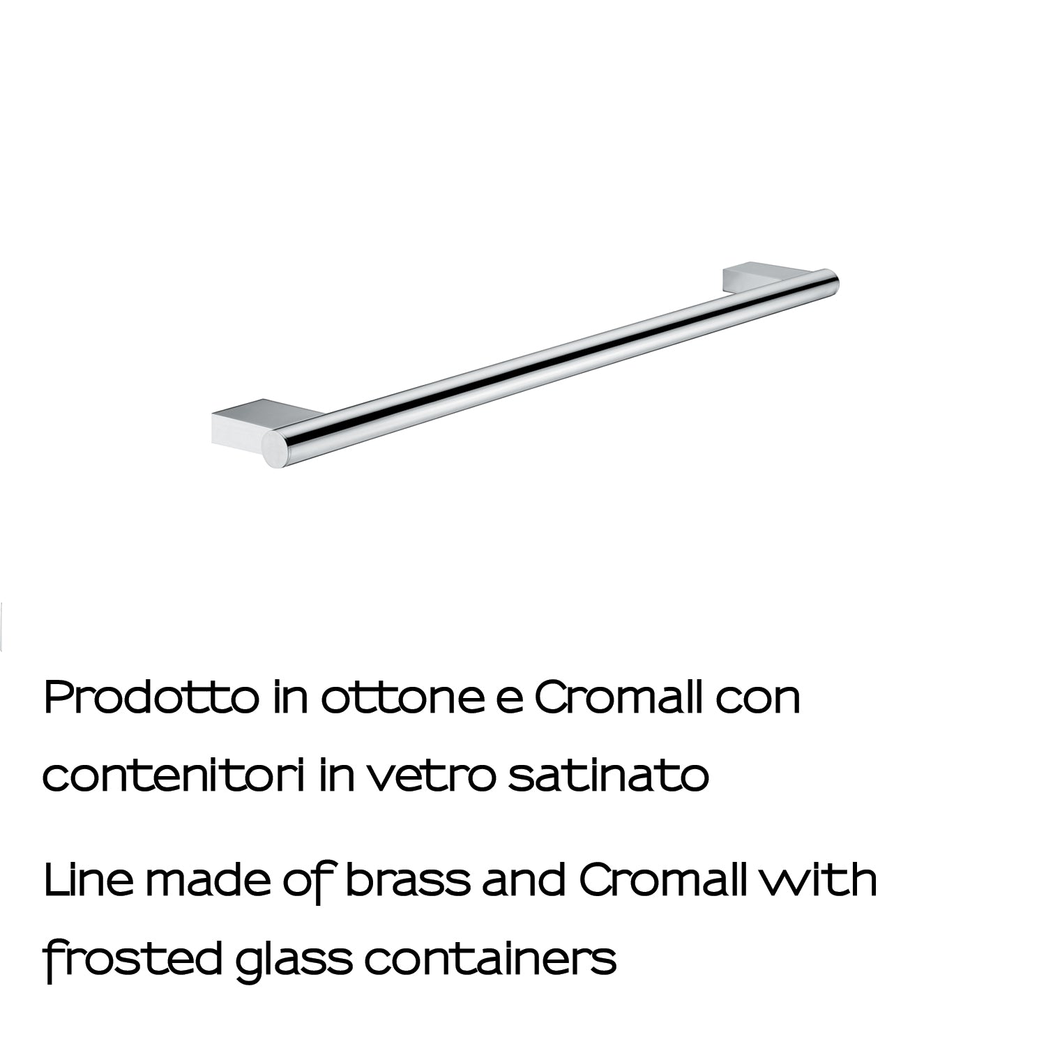 Portasalviette 65 cm in ottone e Cromall Gedy serie Canarie - Cromato