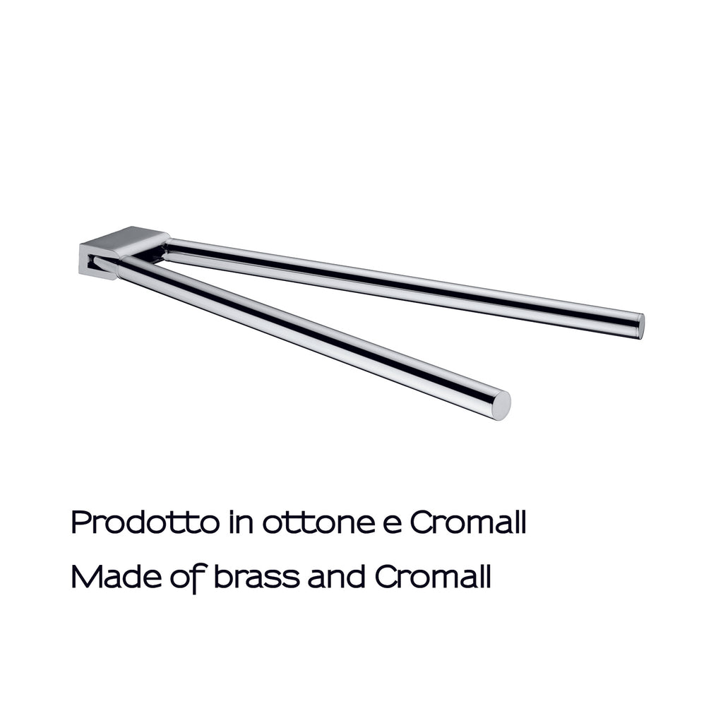 Portasalviette a snodo in ottone e Cromall Gedy serie Canarie - Cromato