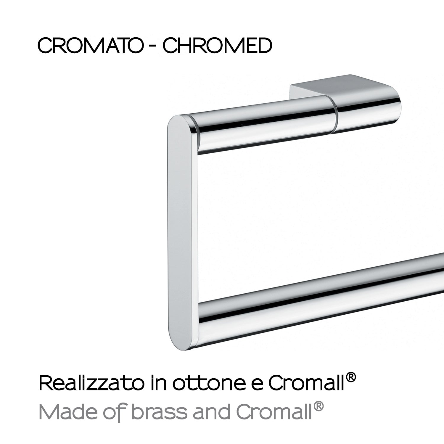 Portasalviette ad anello in ottone e Cromall Gedy serie Canarie - Cromato