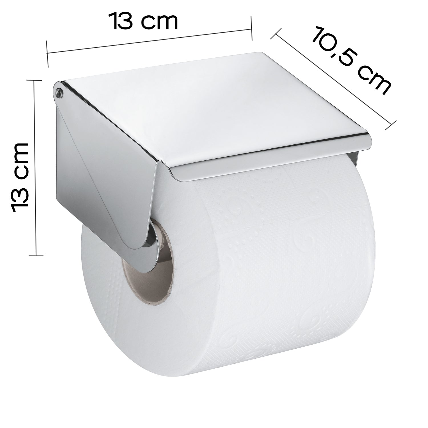 Portarotolo coperto in ottone e Cromall Gedy serie Canarie - Cromato