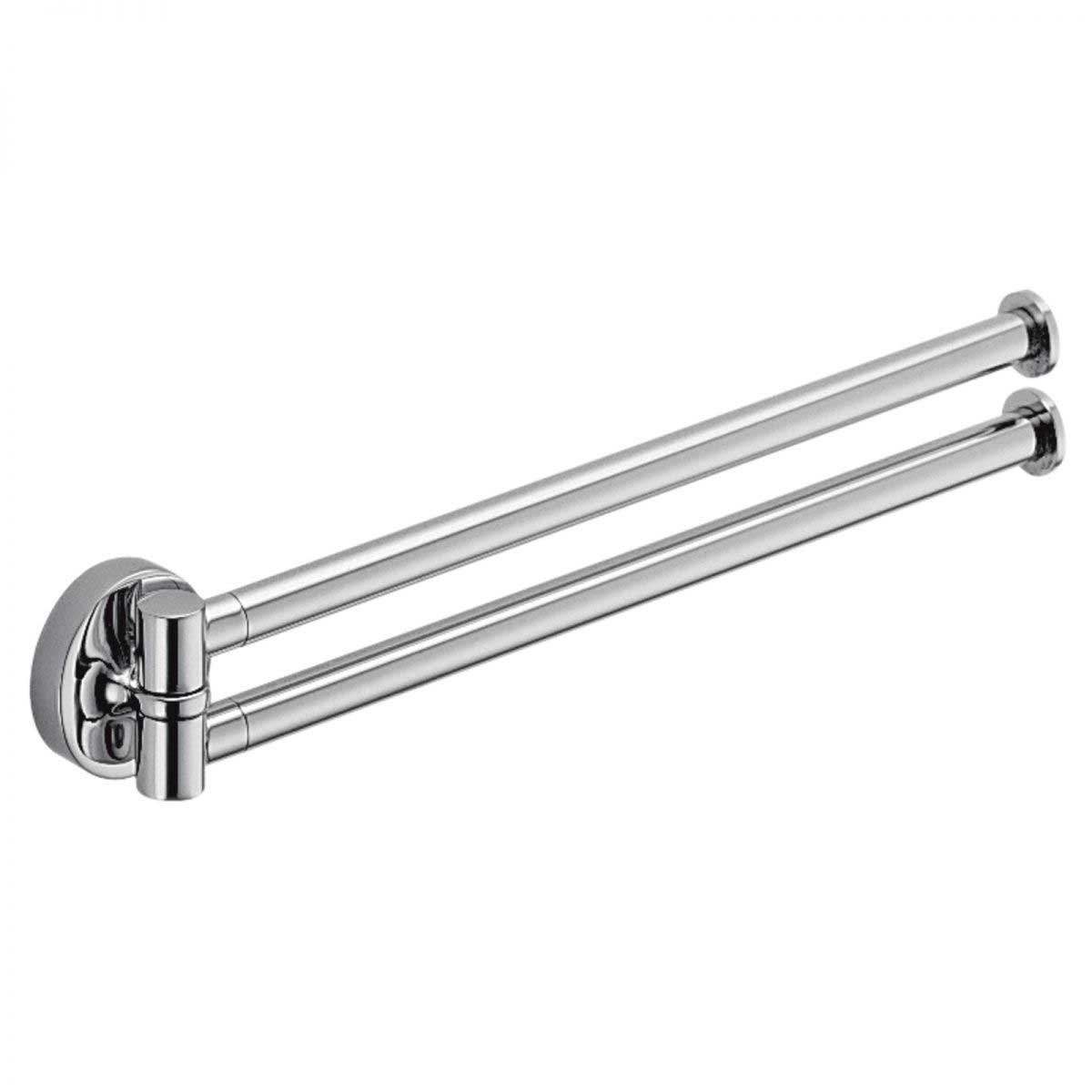 Porta salviette a doppio snodo  in ottone cromato lucido collezione Plus di Colombo Design