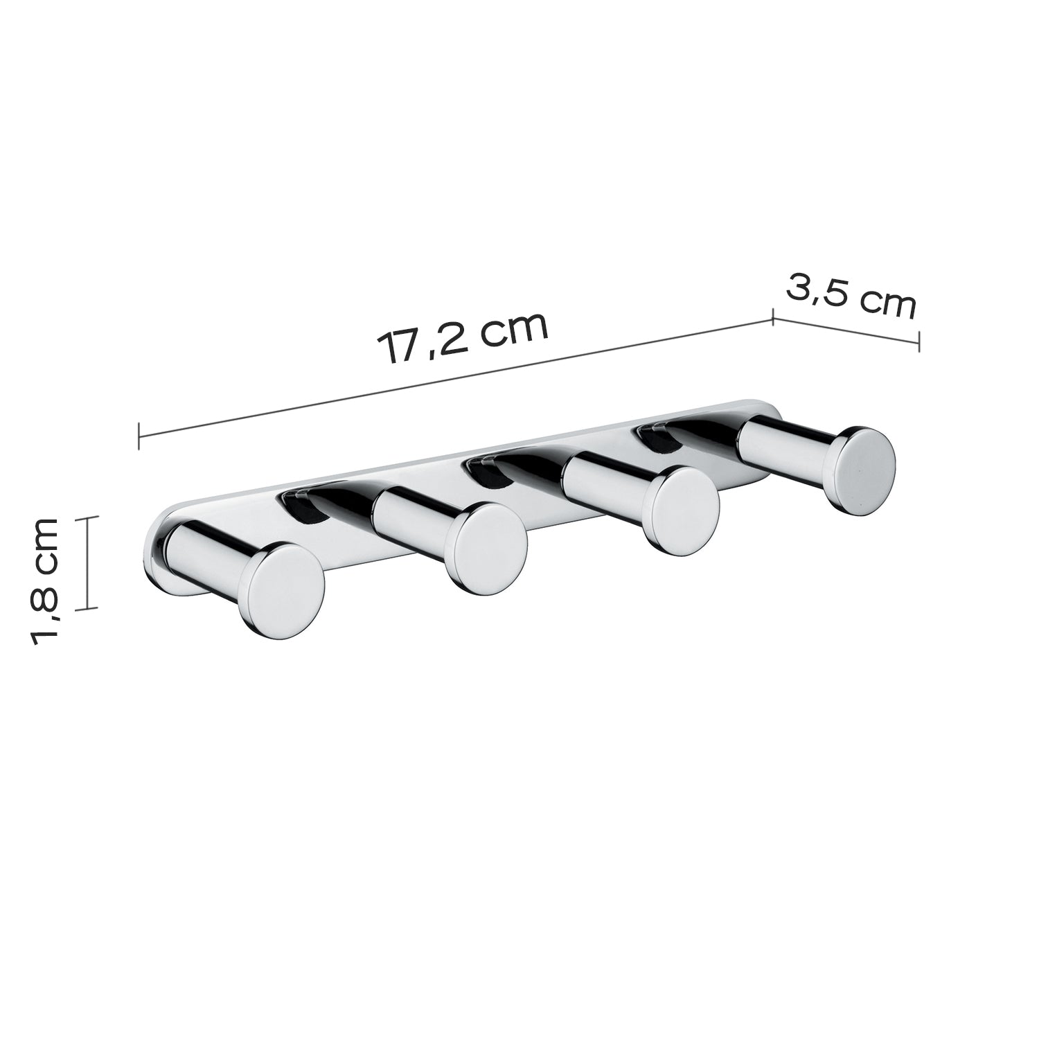 Appendiabiti multiplo in ottone e Cromall Gedy serie Canarie - Cromato