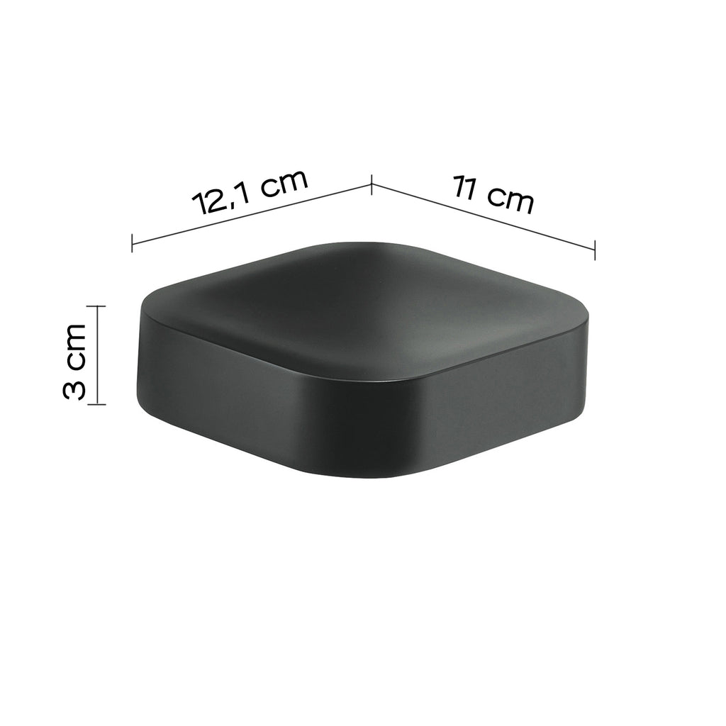 Portasapone inamovibile in Cromall Outline di Gedy - Nero Matt