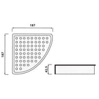 Angolare Doccia modello Oasis con 1 ripiano in Acciaio Cromato