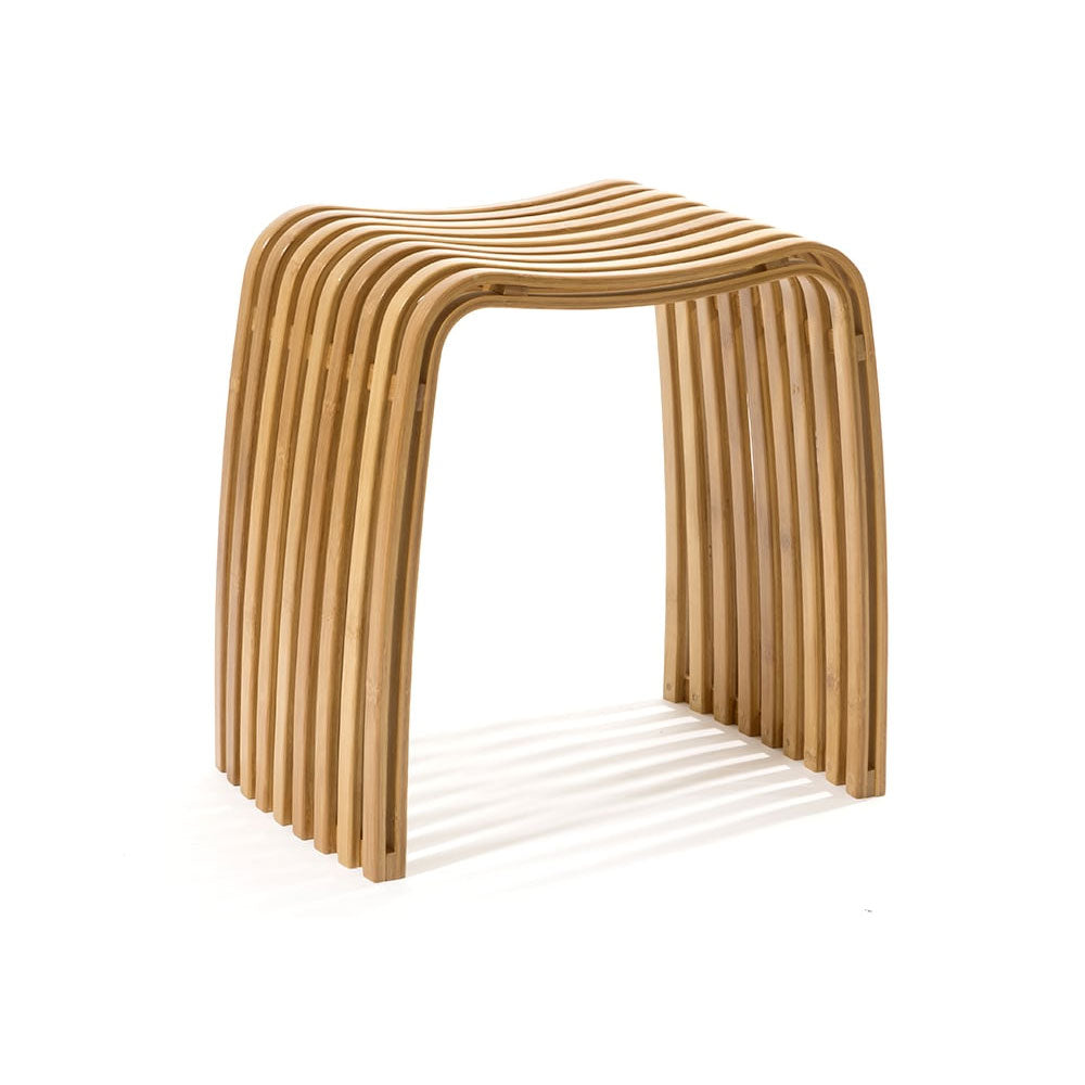 Sgabello 'Ordina' in bamboo by Cipi 46 x 31 x 46 cm
