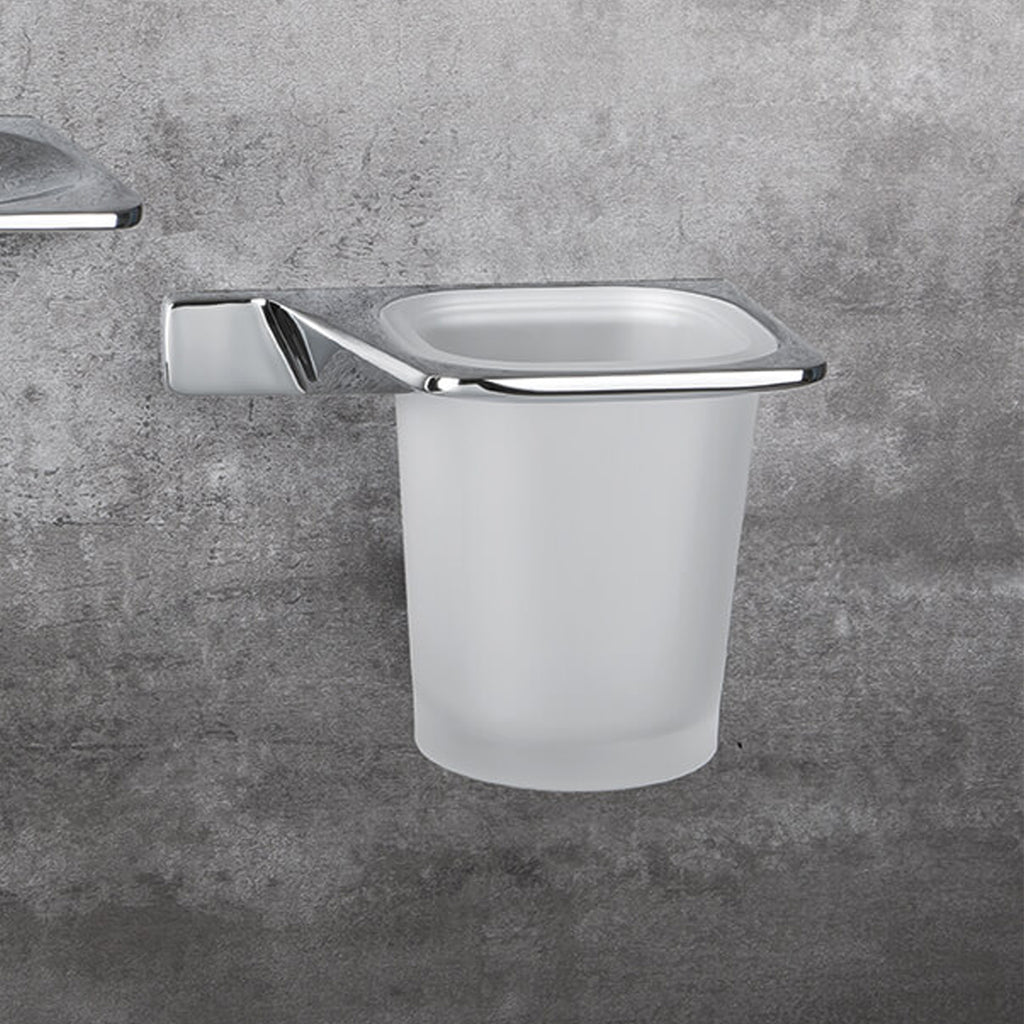Bicchiere porta spazzolini in vetro Colombo Design collezione AlizÃ¨