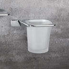 Bicchiere porta spazzolini in vetro Colombo Design collezione AlizÃ¨
