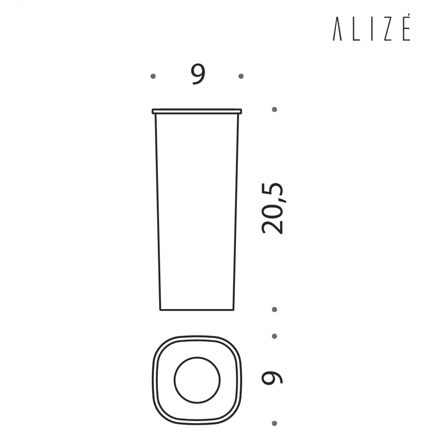 Scovolo in Vetro acidato naturale Colombo Design collezione AlizÃ¨