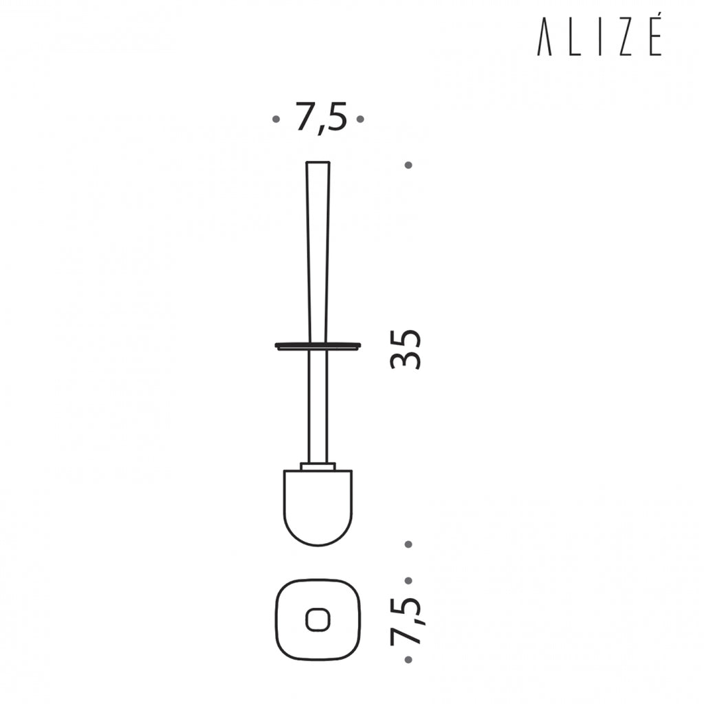 Manico con ciuffo per scopini cromo Colombo Design collezione AlizÃ¨