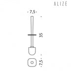 Manico con ciuffo per scopini cromo Colombo Design collezione AlizÃ¨