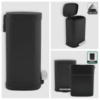 Pattumiera a pedale modello Akira 5 Lt. colore nero opaco