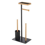 Piantana da bagno con Porta rotolo igienico modello Teiki colore nero opaco e bambÃ¹