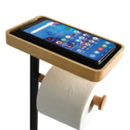 Piantana da bagno con Porta rotolo igienico modello Teiki colore nero opaco e bambÃ¹