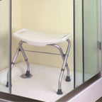 Sedile per doccia pieghevole e regolabile - Max 100 kg colore bianco
