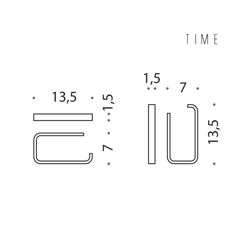 Porta rotolo in ottone collezione Time di Colombo Design