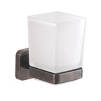 Portaspazzolini Gedy modello Tonga 6.4x9.7x10.5H - Gun Metal