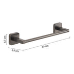 Portasalviette 30 cm Gedy modello Tonga 30x6.9xH4.7 cm - Gun Metal