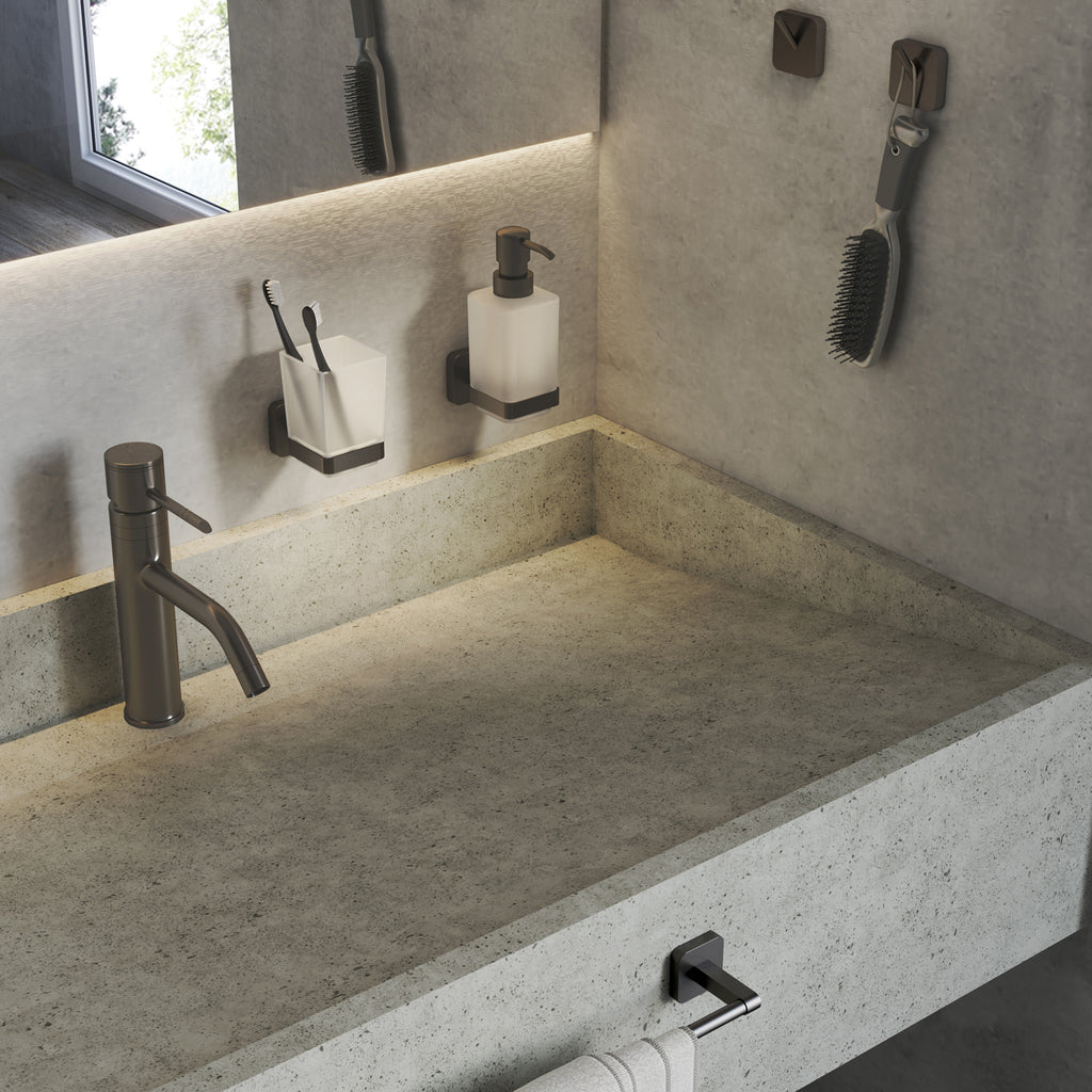 Portasalviette 30 cm Gedy modello Tonga 30x6.9xH4.7 cm - Gun Metal