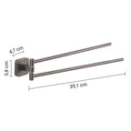 Portasalviette a snodo Gedy modello Tonga 4.7x39.1xH5.8 cm - Gun Metal