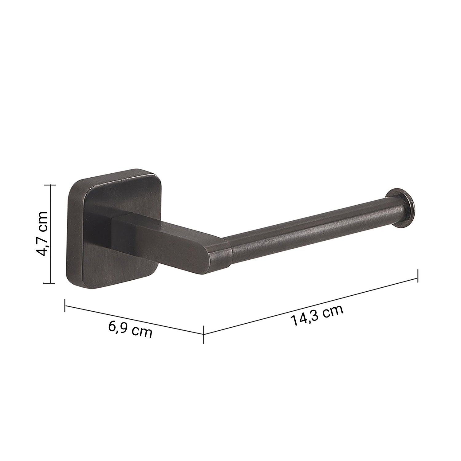 Portarotolo Gedy modello Tonga 14.3x6.9xH4.7 cm - Gun Metal