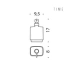 Spandisapone d'appoggio in ottone e vetro acidato collezione Time di Colombo Design