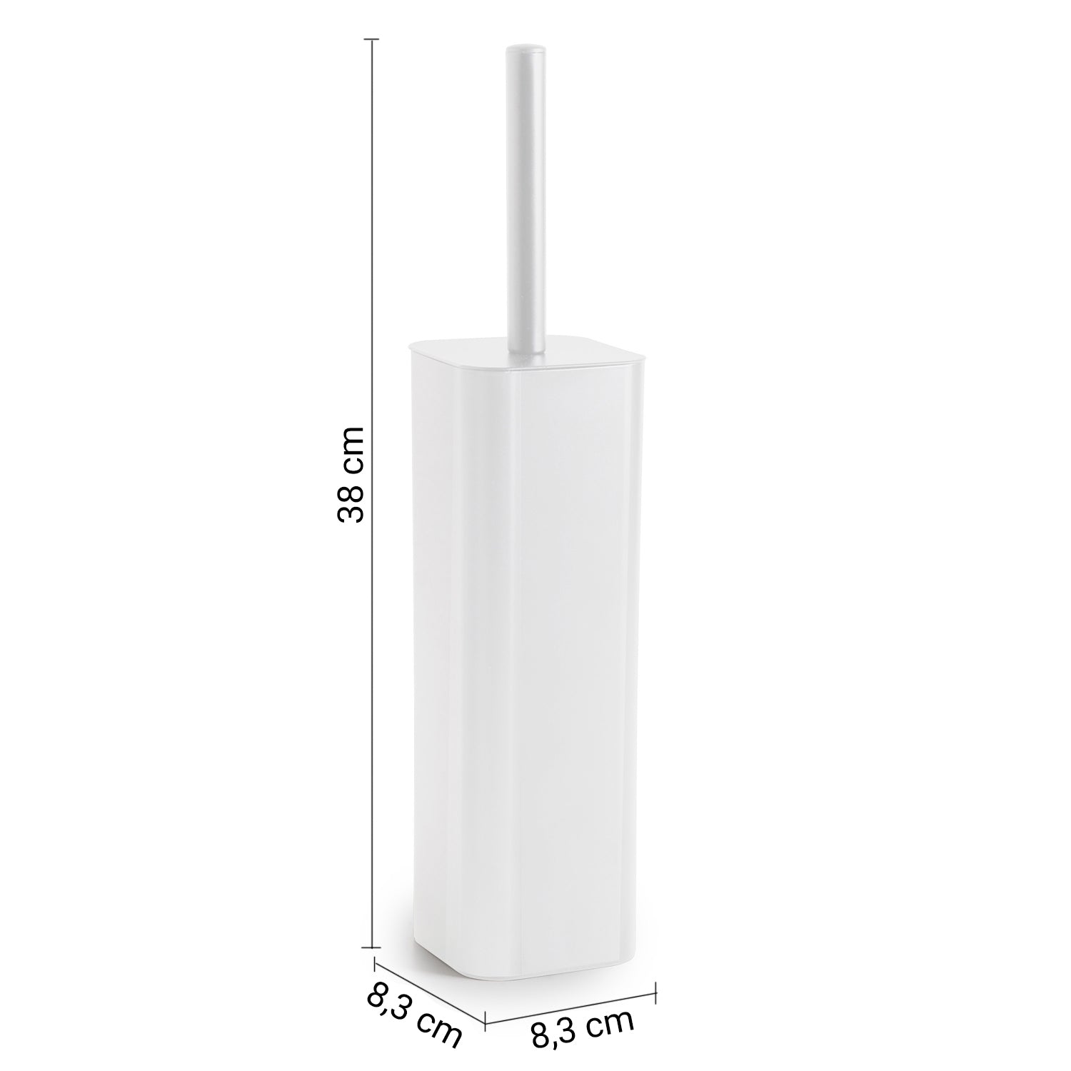 Scopino Gedy modello Tonga 8.3x8.3xH38 cm - Bianco Matt