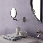 Specchio ingranditore Gaia di Gedy - Gun Metal