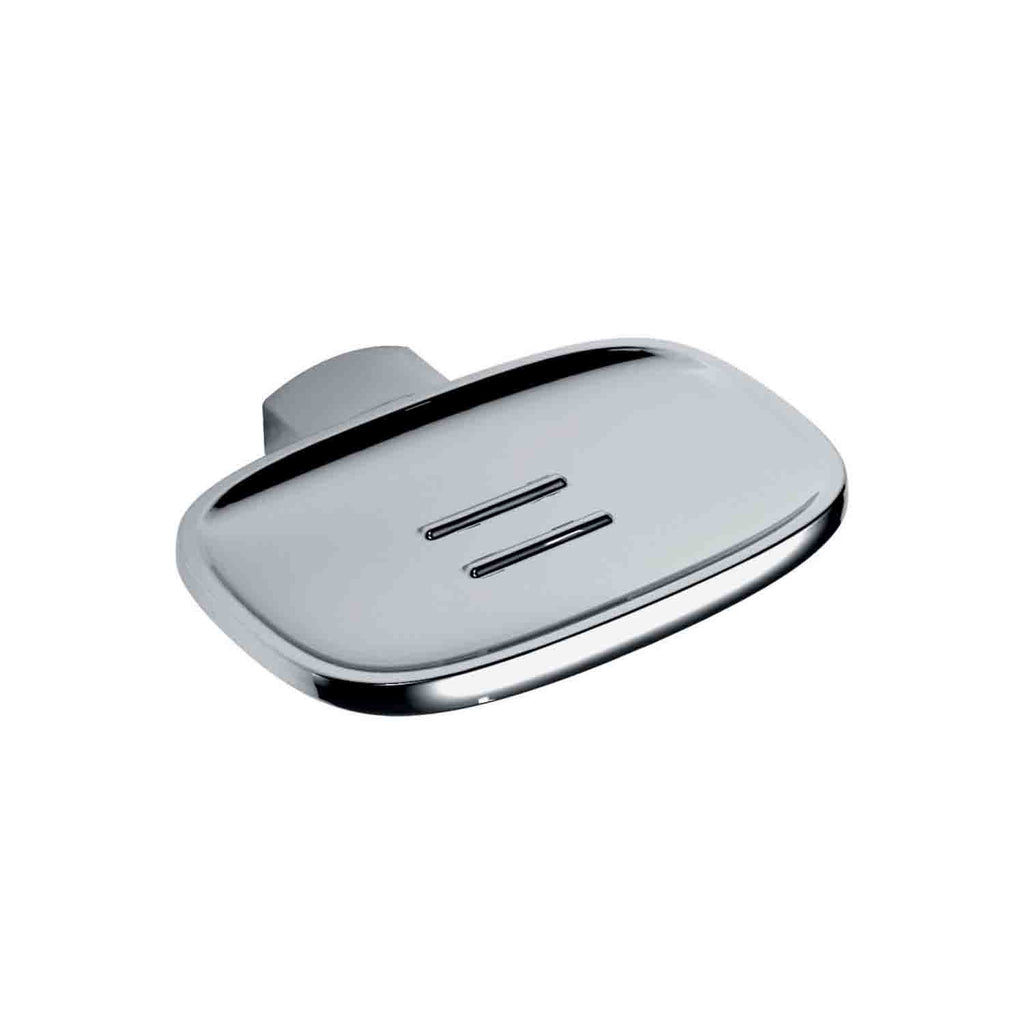 Porta sapone inamovibile in ottone cromato collezione Trenta di Colombo Design