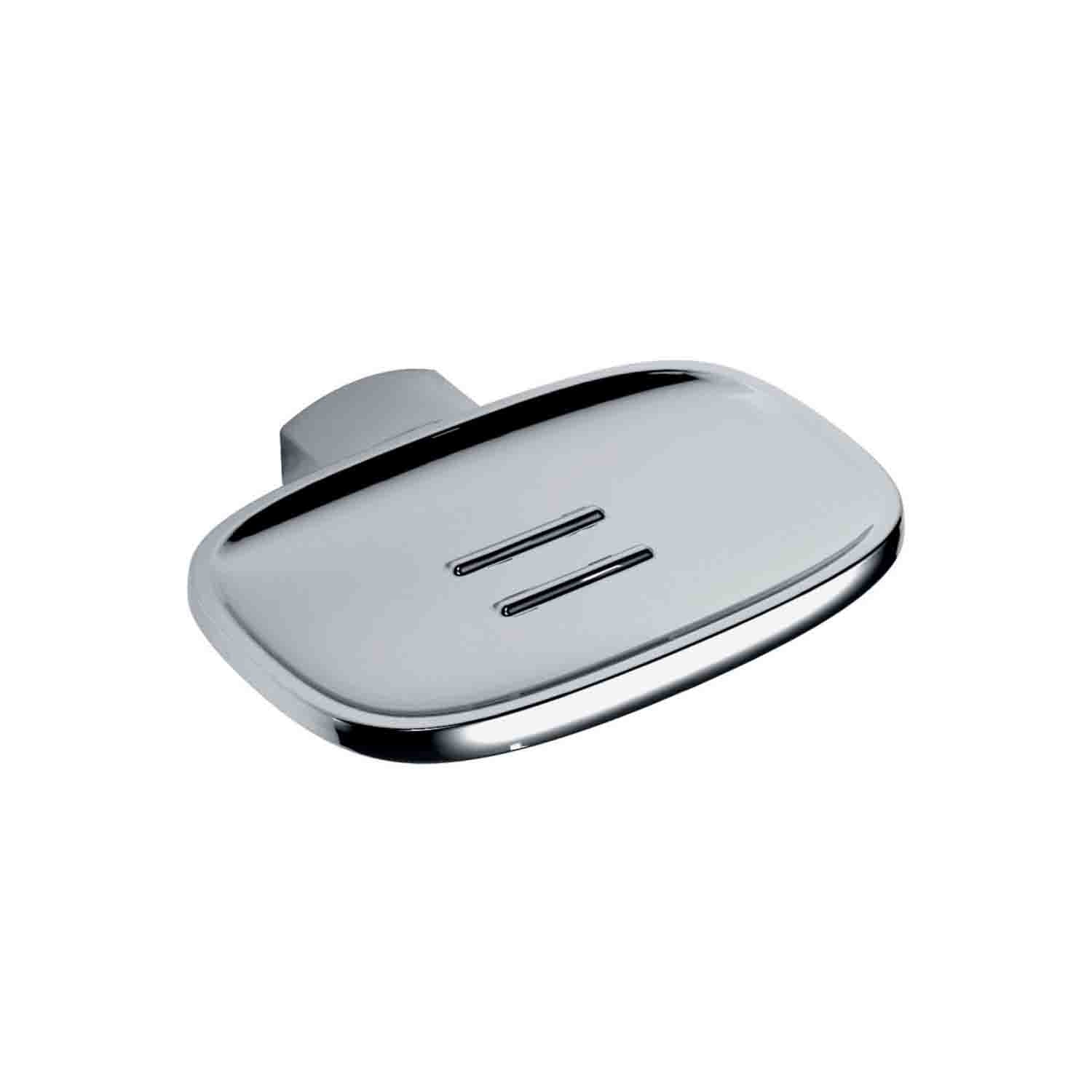 Porta sapone inamovibile in ottone cromato collezione Trenta di Colombo Design