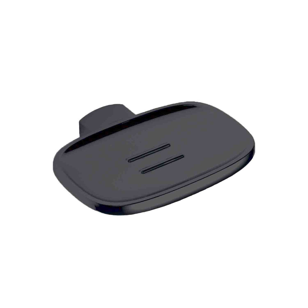 Porta sapone inamovibile in nero cromato collezione Trenta di Colombo Design