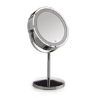 Specchio ingranditore bifacciale con luce LED Gemma di Gedy - Cromato