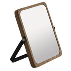 Specchio ingranditore bifacciale Midori di Gedy - Naturale/Nero Matt