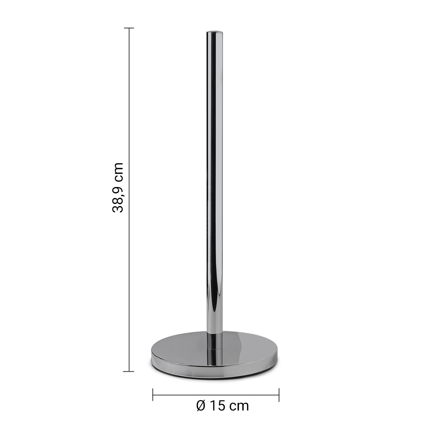 Piantana con portarotolo di riserva modello MagÃ² di Gedy - Cromato