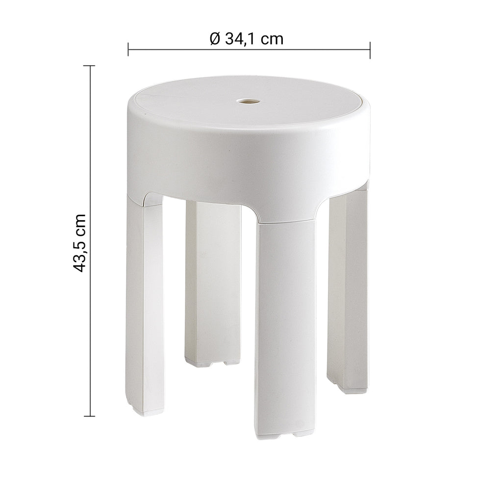 Sgabello in resine termoplastiche Gedy modello Newbox - Bianco