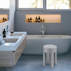 Sgabello in resine termoplastiche Gedy modello Newbox - Bianco