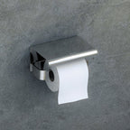Porta rotolo a muro in acciaio cromato della collezione 'Line' by Cosmic - cm 15