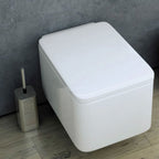 Porta scopino a terra in acciaio cromato della collezione 'Line' by Cosmic - cm 9