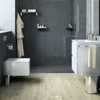 Porta scopino a terra in acciaio cromato della collezione 'Line' by Cosmic - cm 9