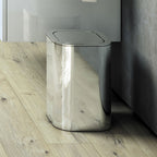 Cestino gettacarta da bagno in acciaio inox lucido della collezione 'Line' by Cosmic - cm 20