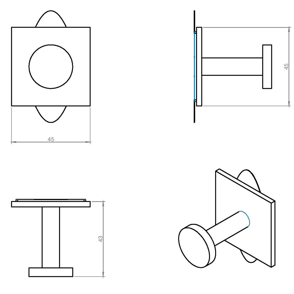 Appendino da incollo in ottone verniciato della collezione 'Stick' by Cosmic - 4