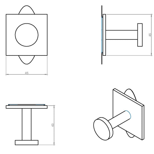 Appendino da incollo in ottone verniciato della collezione 'Stick' by Cosmic - 4
