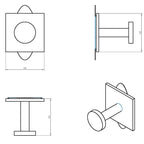 Appendino da incollo in ottone verniciato della collezione 'Stick' by Cosmic - 4