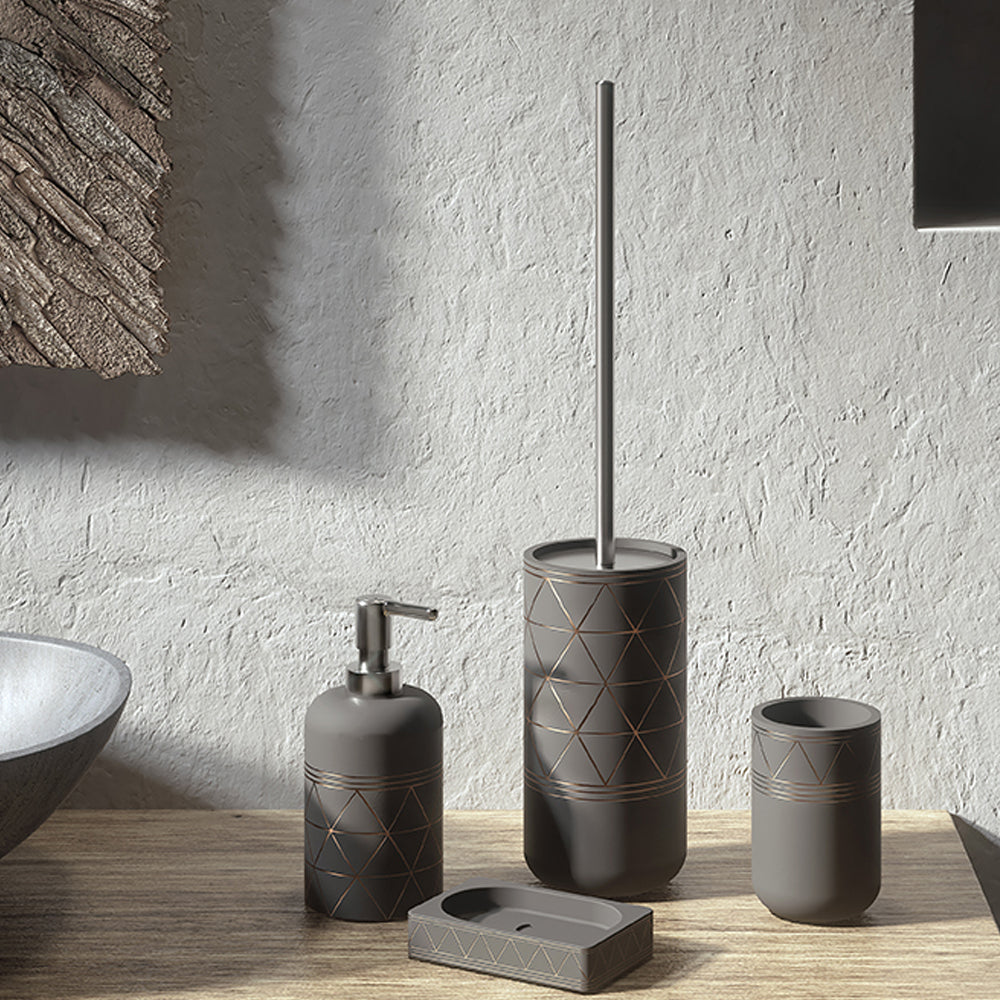 Set Accessori Bagno in cemento Gedy serie Calipso - Grigio