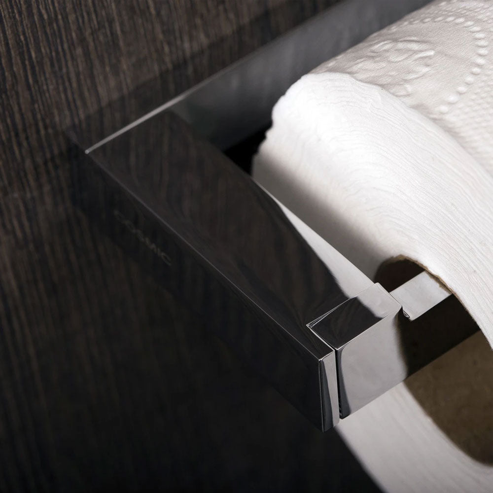 Porta rotolo a muro in ottone cromato della collezione 'Bath Life' by Cosmic