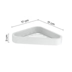 Portaoggetti angolare doccia in Acciaio Inox AISI 304 e Cromall Outline di Gedy - Bianco Matt