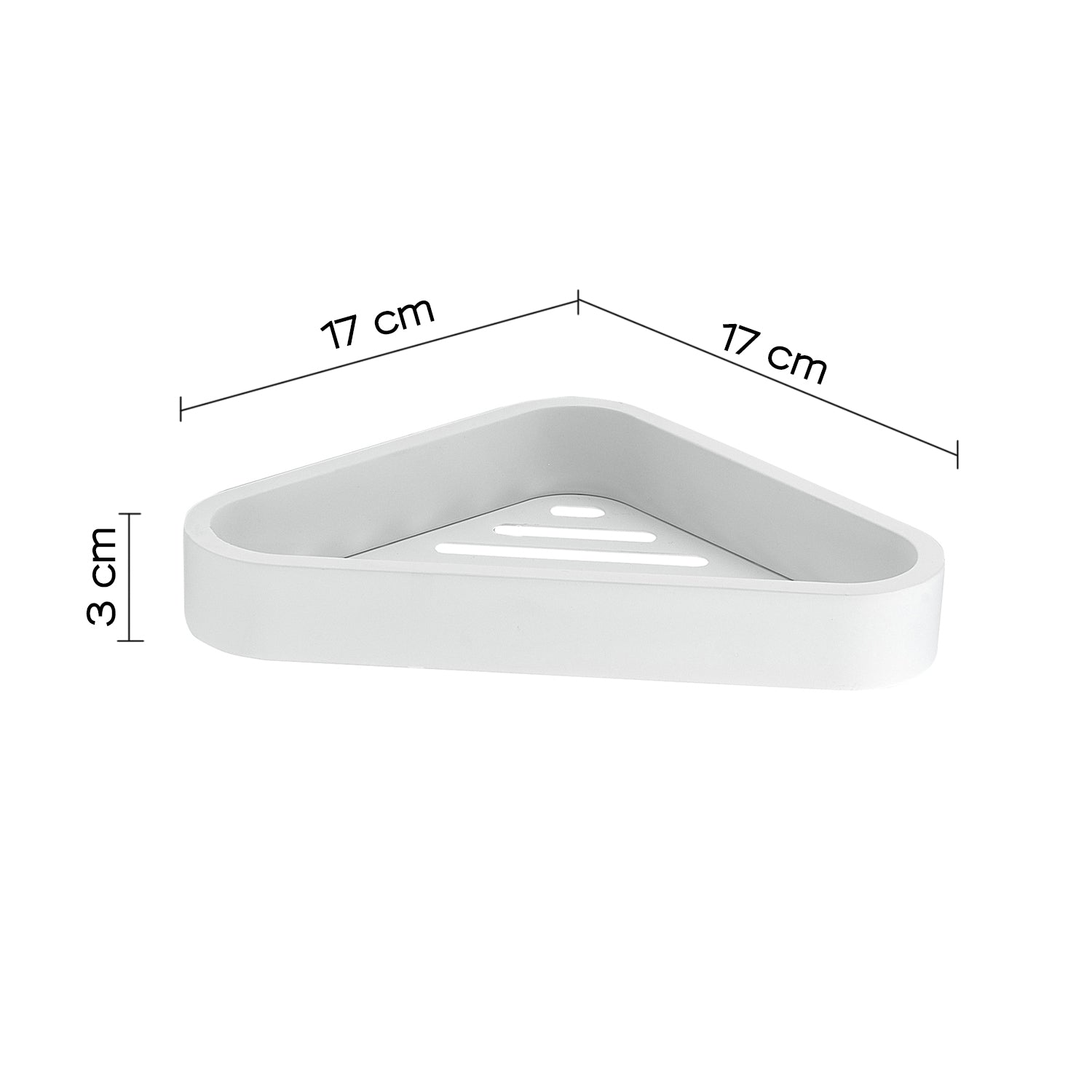 Portaoggetti angolare doccia in Acciaio Inox AISI 304 e Cromall Outline di Gedy - Bianco Matt